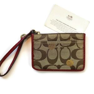 Coach wristlet card coin wallet